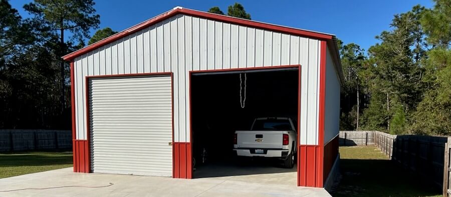 Photo of a Metal Garage