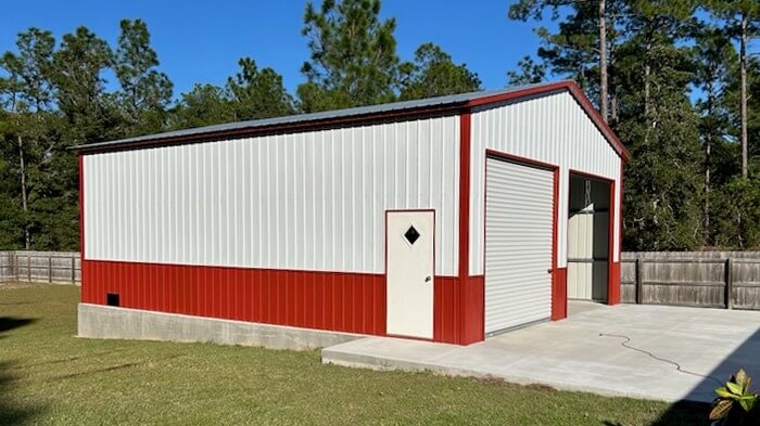 Photo of a Metal Garage