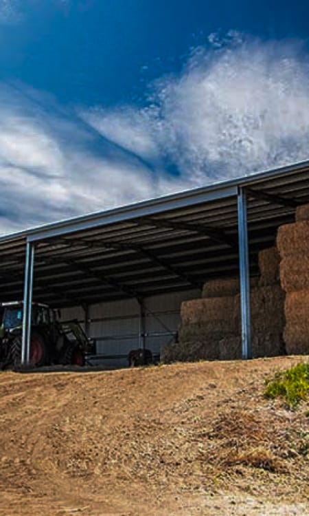 Photo of a Steel Farm Building