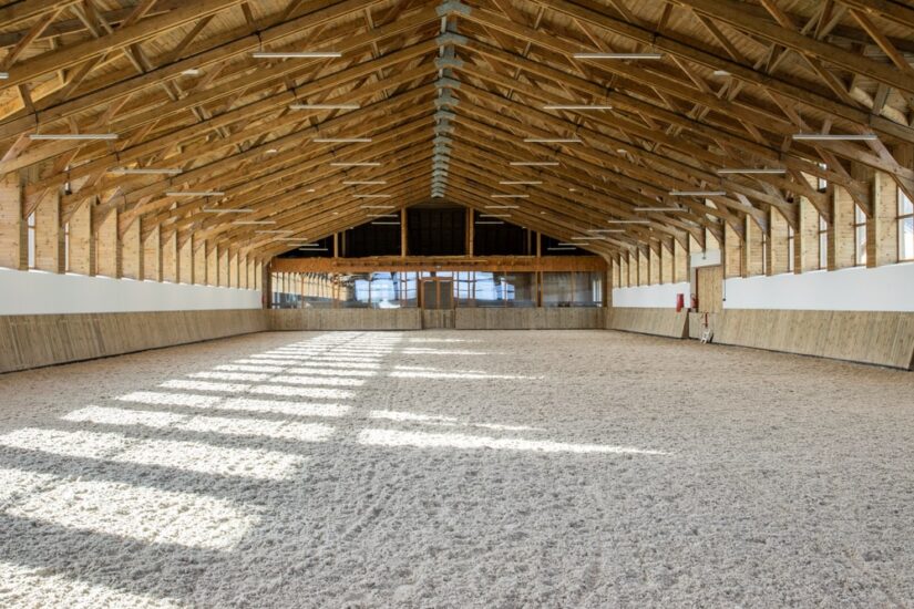 View Of A Horse Racing Stable