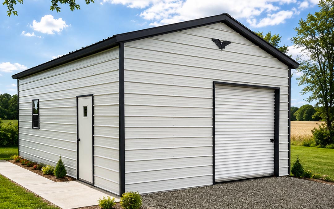 20x25x9 Steel Garage Building