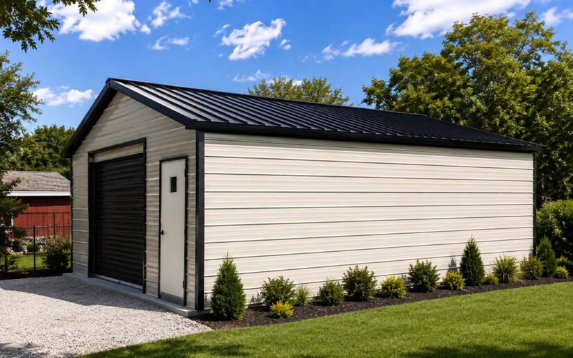 20x30x12 Vertical Roof Metal Garage