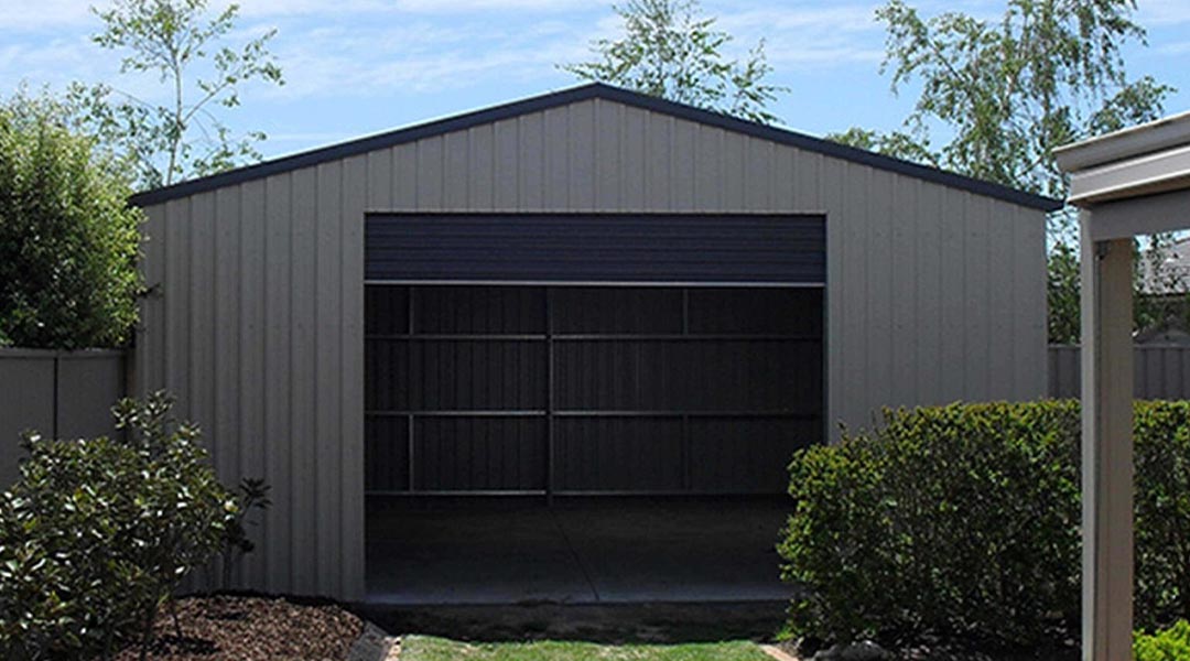 24x25x9 One Car Metal Garage