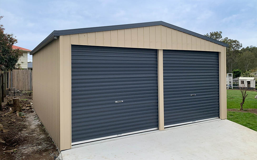 24x25x10 Two Car Vertical Roof Garage