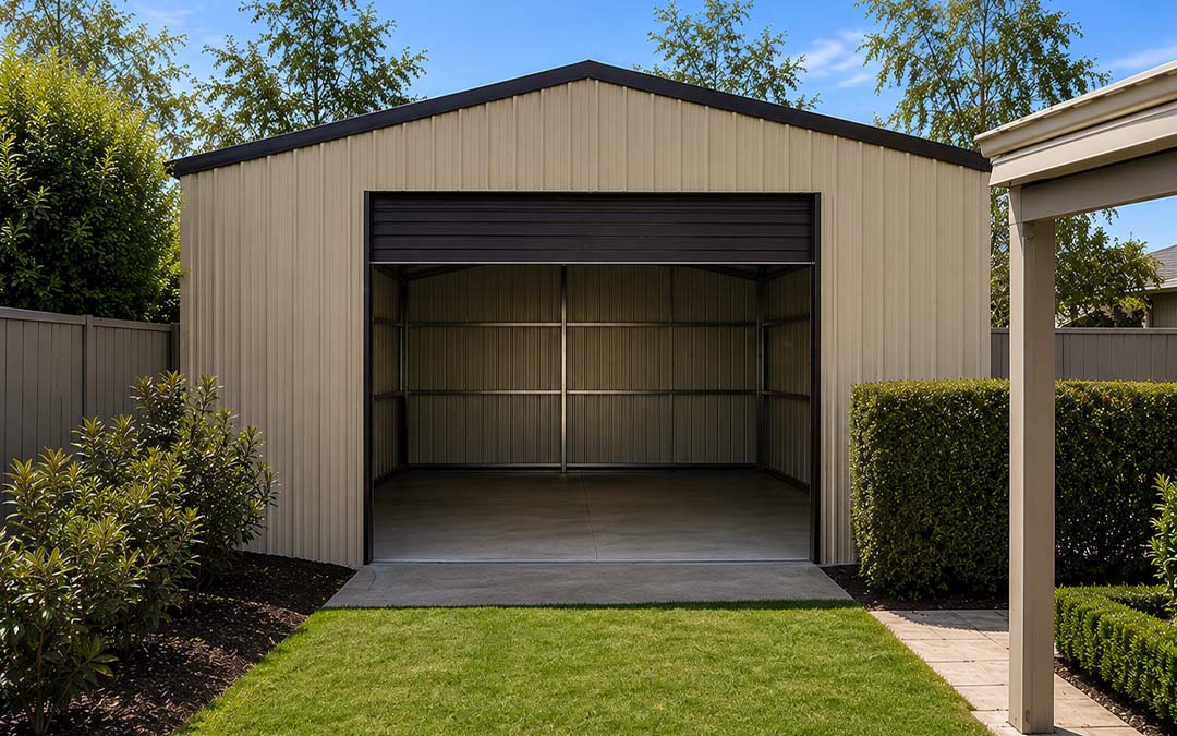 24x25x9 One Car Metal Garage