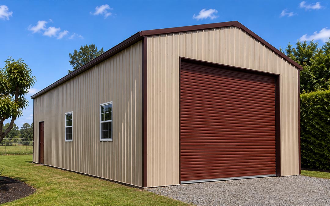 24x26x10 Steel Garage