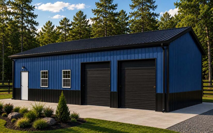 24x40x10 Side Entry Steel Garage
