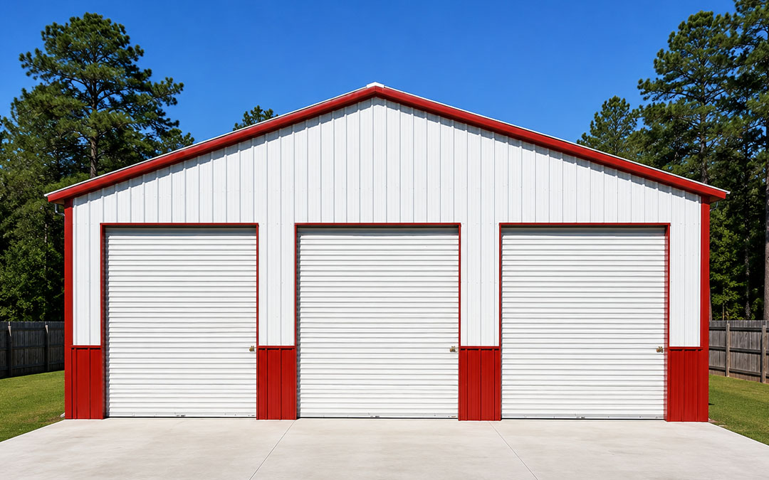 24x40x10 Three Car Garage