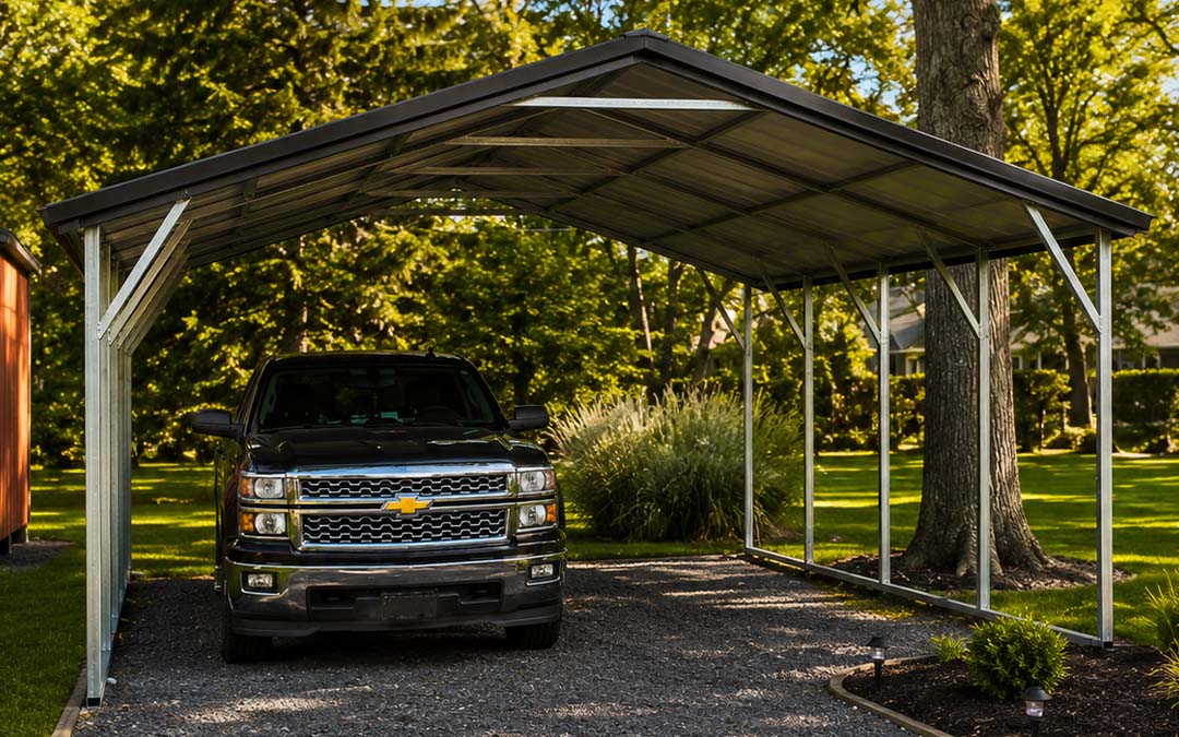 20x20x7 Two Car Carport