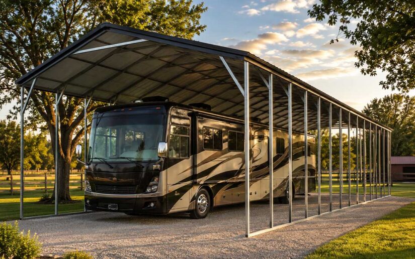 20x60x12 Metal RV Carport
