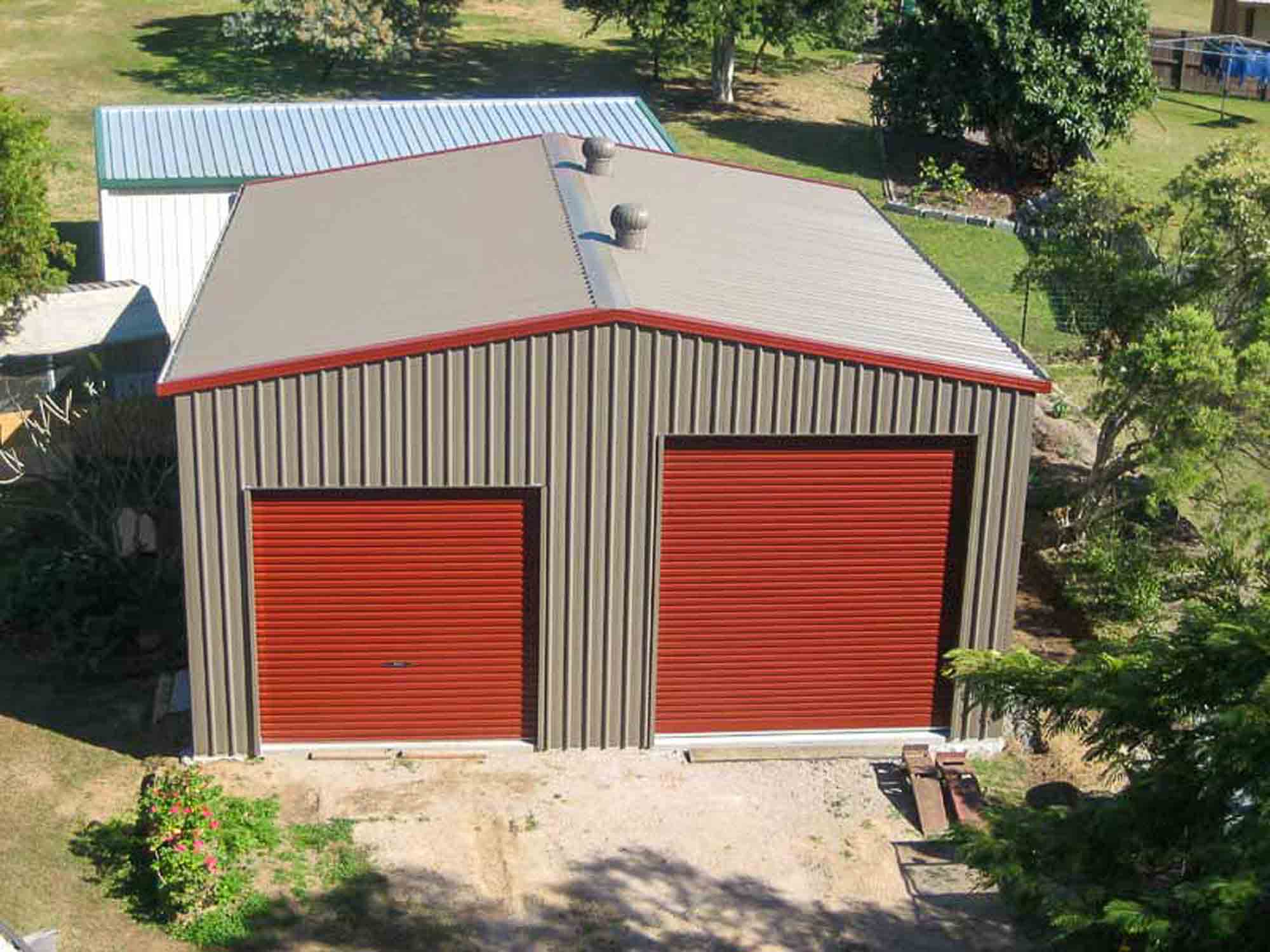 24x25x10 Two Car Shed