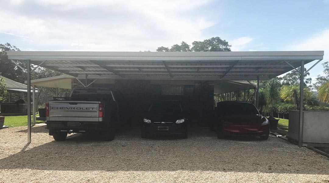 24x31 Three Car Carport