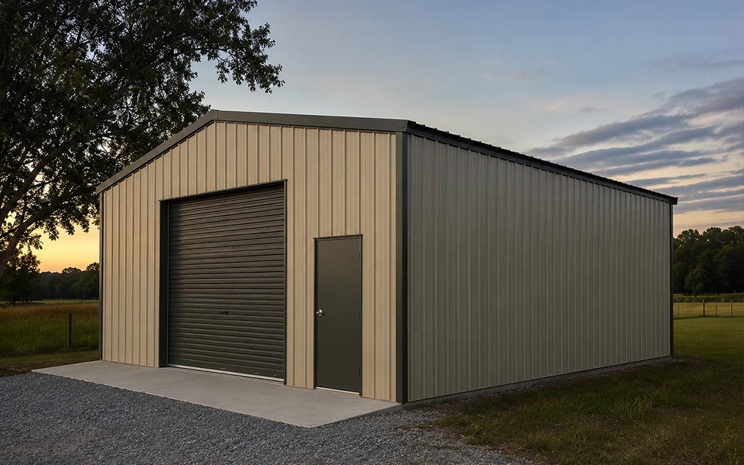 24x40x10 Metal Shed