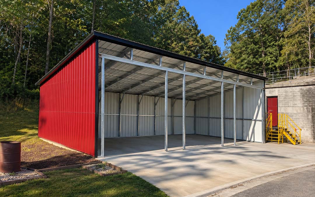 26x26x8 Three Car Carport
