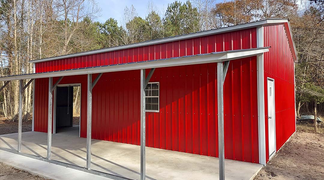 30x40 Metal Workshop with Lean-To