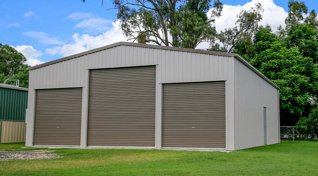 30x50 Enclosed Metal Shed with Side Access