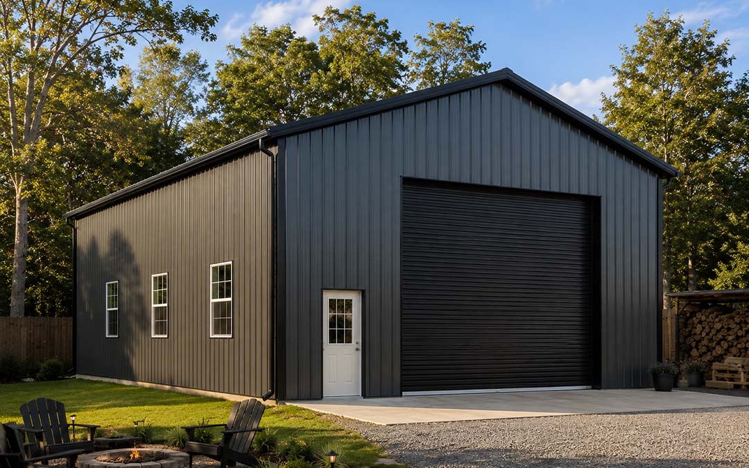 34x35x12 Metal Workshop Building