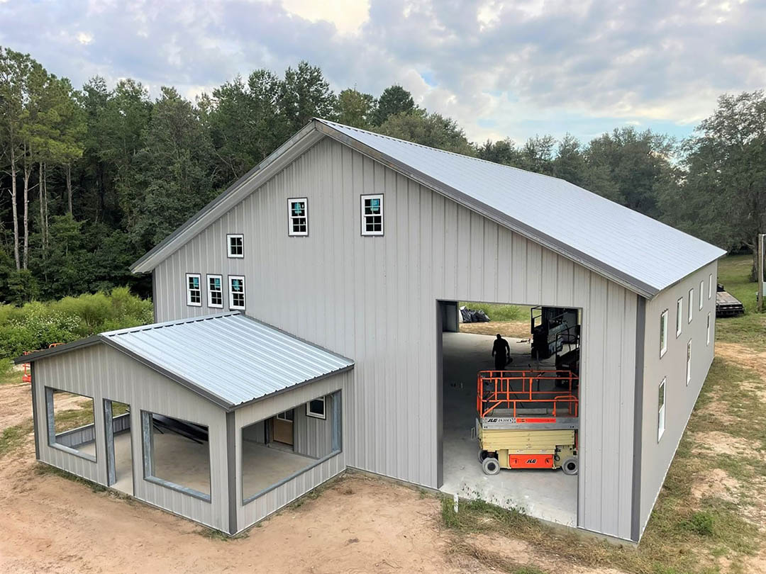 34x40 Two-Bedroom Barndominium with Garage