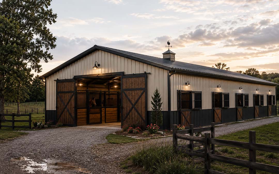 36x48 Multi-Stall Stable Barn