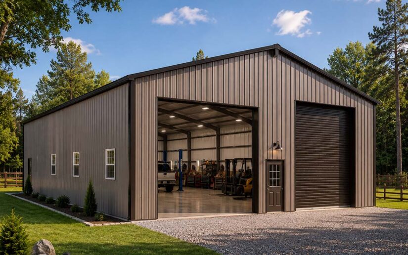 36x52 Clear Span Metal Workshop