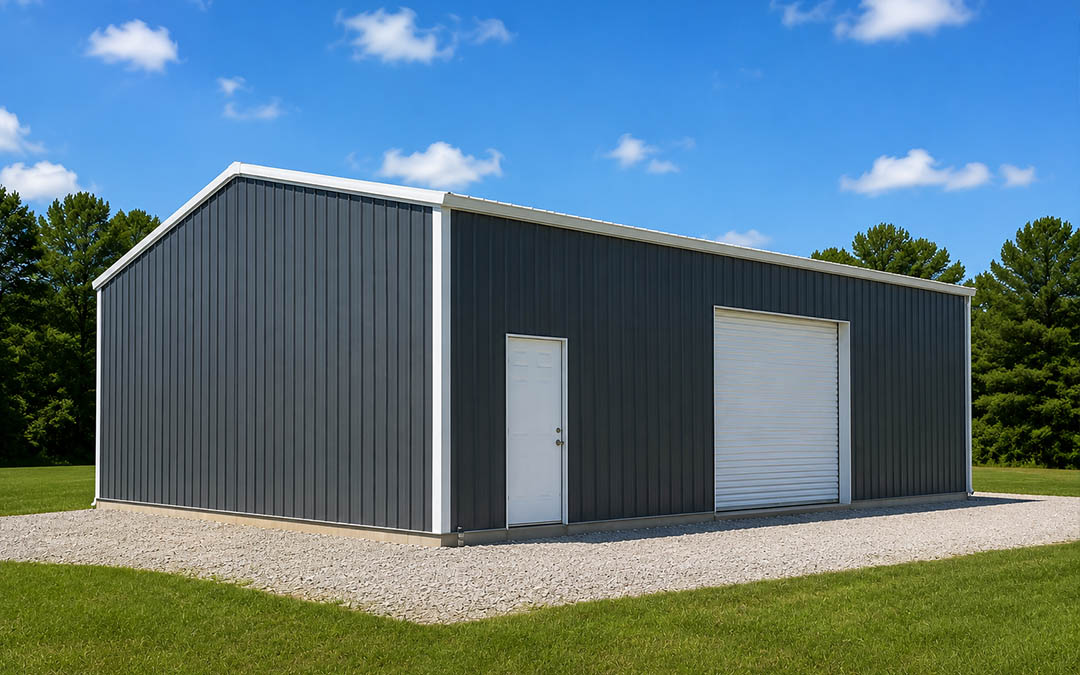 40x40 All-Purpose Metal Shed with Side Entry
