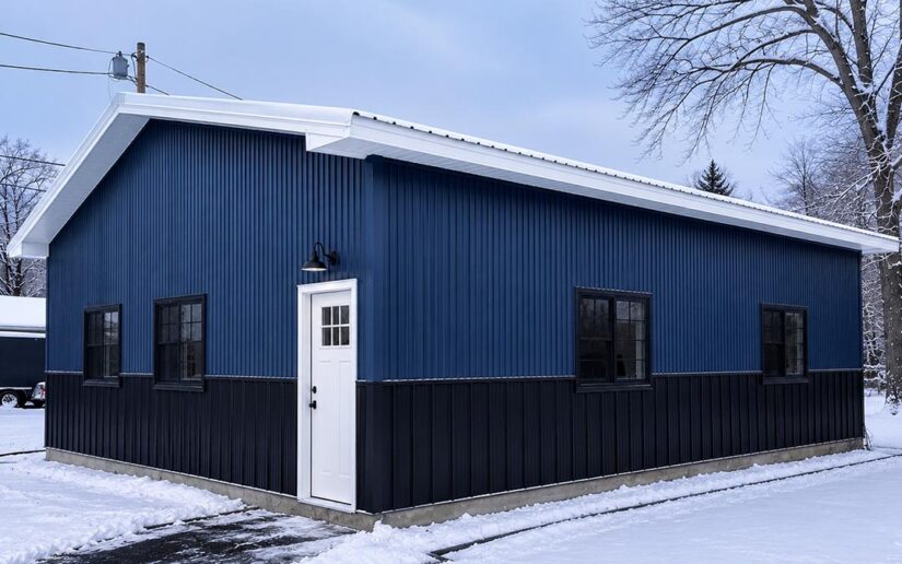 40x40 One-Bedroom Barndominium with Loft and Garage