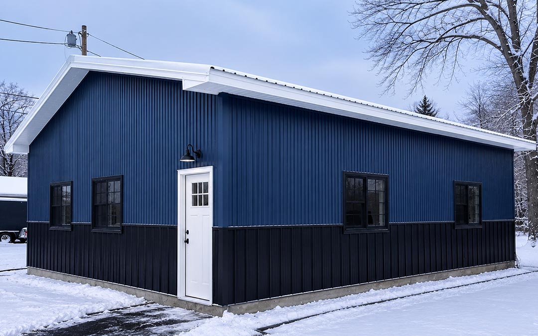 40x40 One-Bedroom Barndominium with Loft and Garage