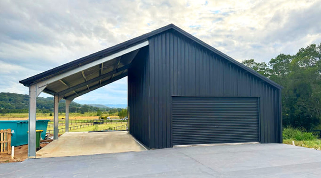 48x44 Commercial Workshop with Lean-to