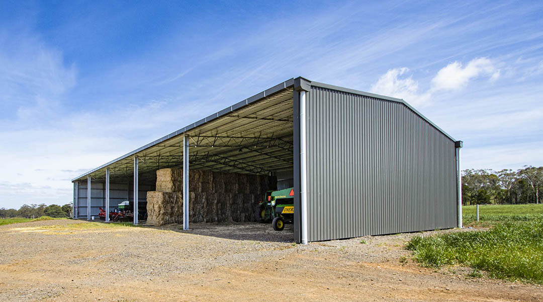 96x24 High-Capacity Steel Hay Barn