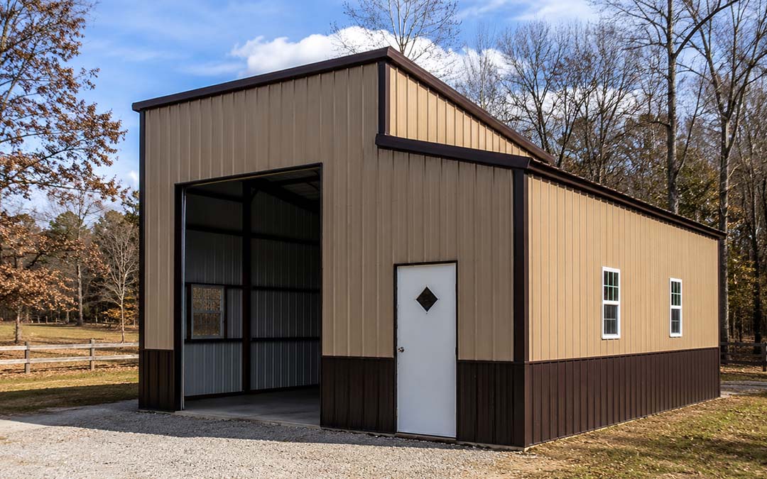 20x30x12 Vertical Step-Down Barn
