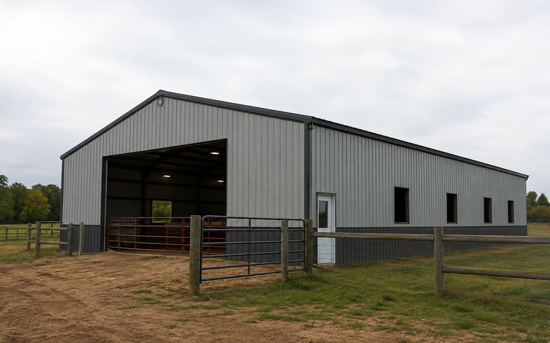 40x60 Metal Livestock Barn