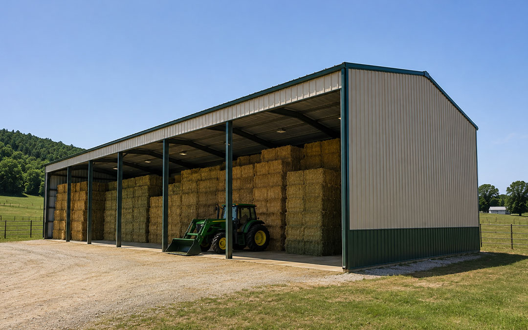 40x80 High-Volume Steel Hay Barn