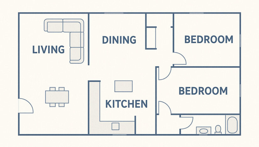 Split Bedroom Layout (Primary on One Side)