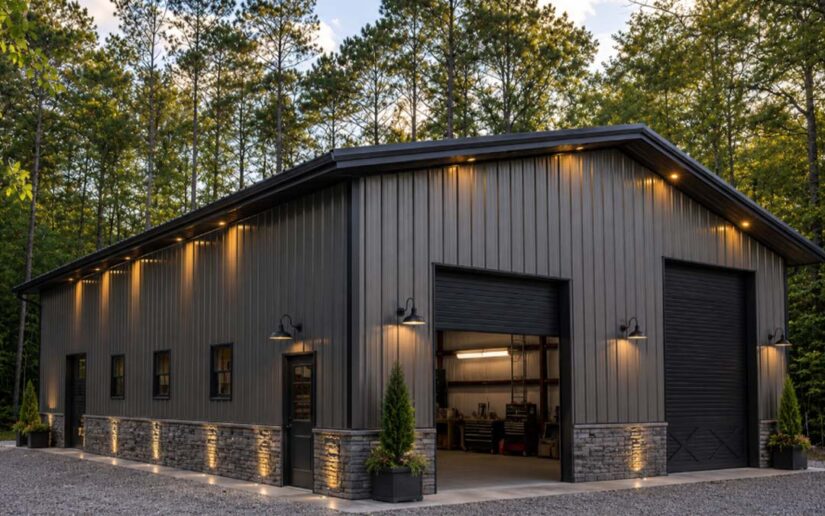 小物 Iron Garage 40×60×16 Red Iron Garage & Workshop – Durable, Custom Metal