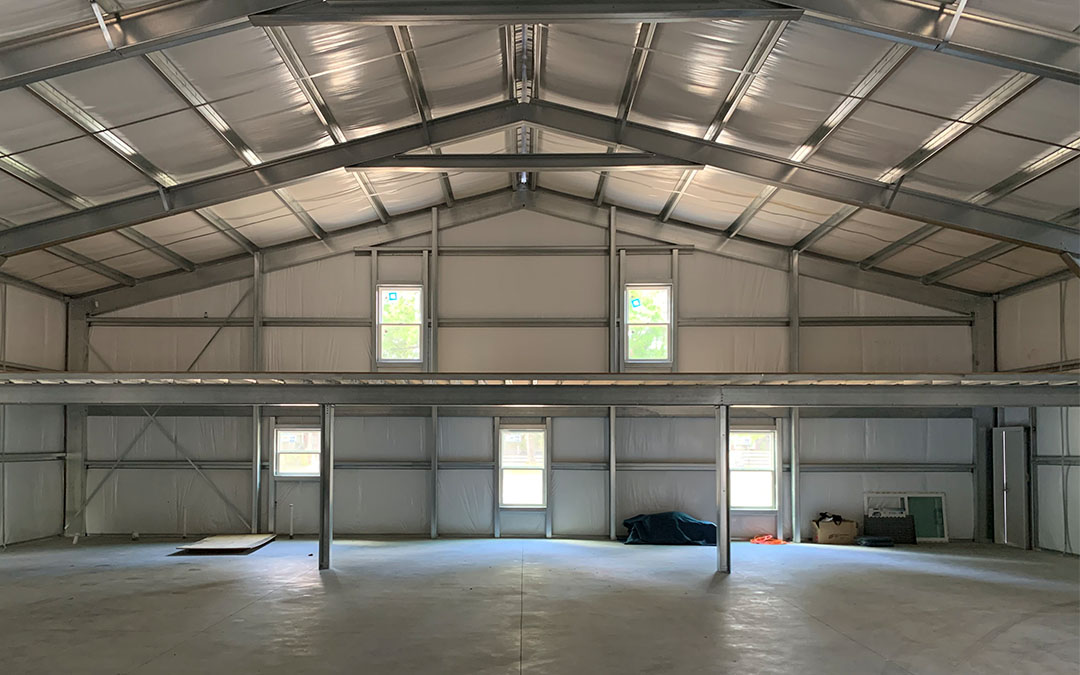 45×80×16 Cold-Formed Steel Building with Loft