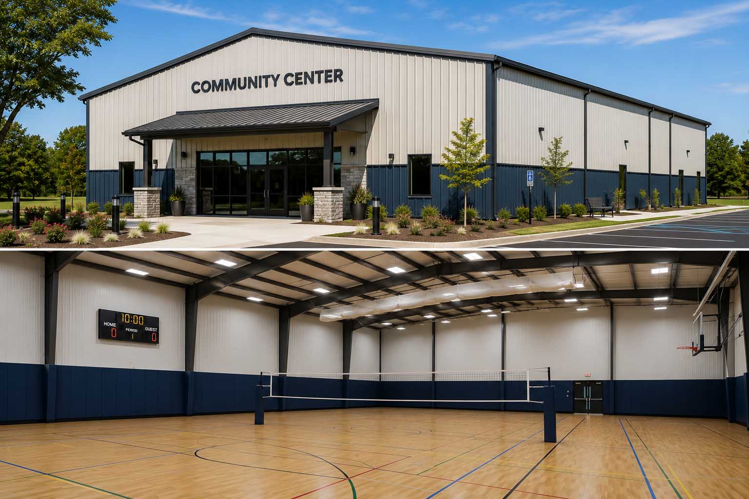 60×80×20 Community Recreation Building