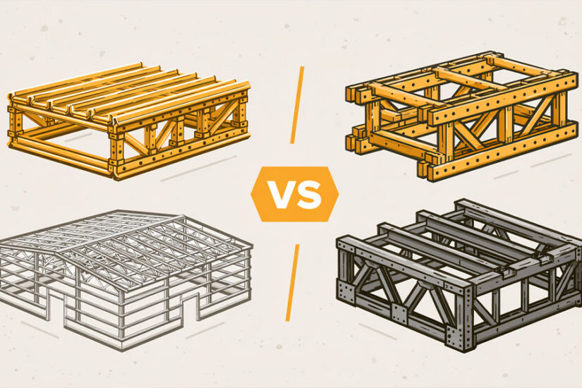 Roll-forming machine shaping steel into secondary framing components in a fabrication shop