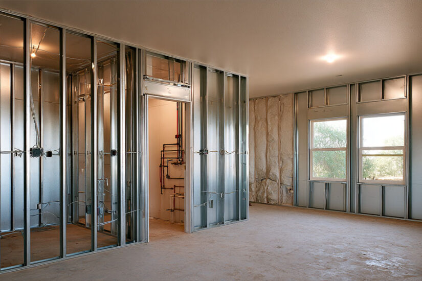 Building a barndominium: interior framing, rough-ins and insulation inside the steel shell